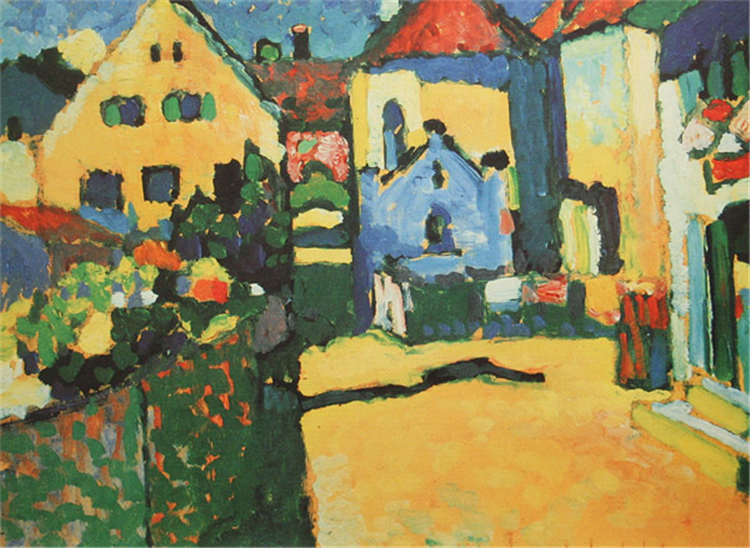 Grungasse In Murnau 1909 Wassily Kandinsky Oil Painting